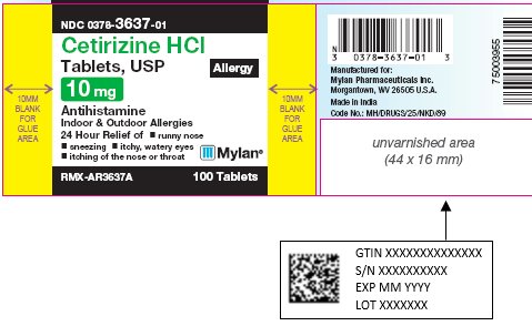 Cetirizine Hydrochloride Tablets 10 mg - Base Layer - Bottle Label
