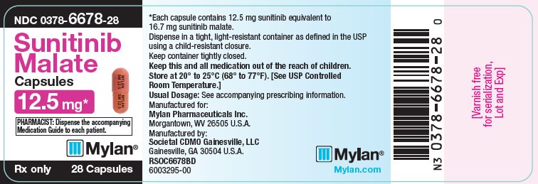 Sunitinib Malate Capsules 12.5 mg Bottle Label