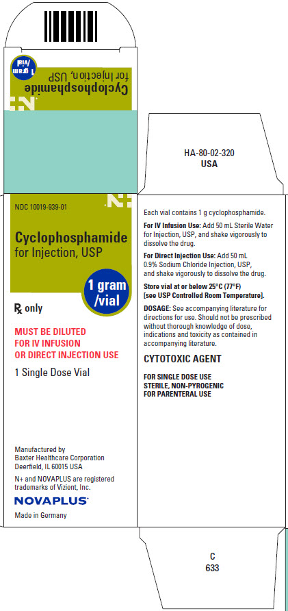 Cyclophosphamide NovaPlus Representative Carton Label 10019-939-01  1 of 2
