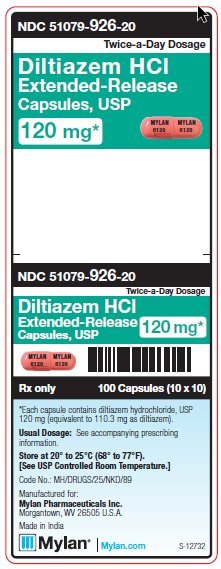 Diltiazem HCl Extended-Release 120 mg Capsules Unit Carton Label
