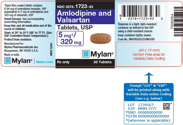 Amlodipine and Valsartan Tablets 5 mg/320 mg Bottle Label