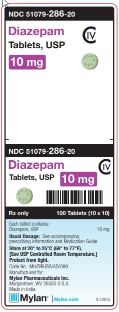 Diazepam 10 mg Tablets, USP C-IV Unit Carton Label