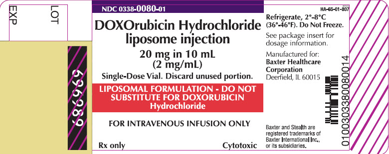 Representative Doxorubicin Container Label 0338-0080-01