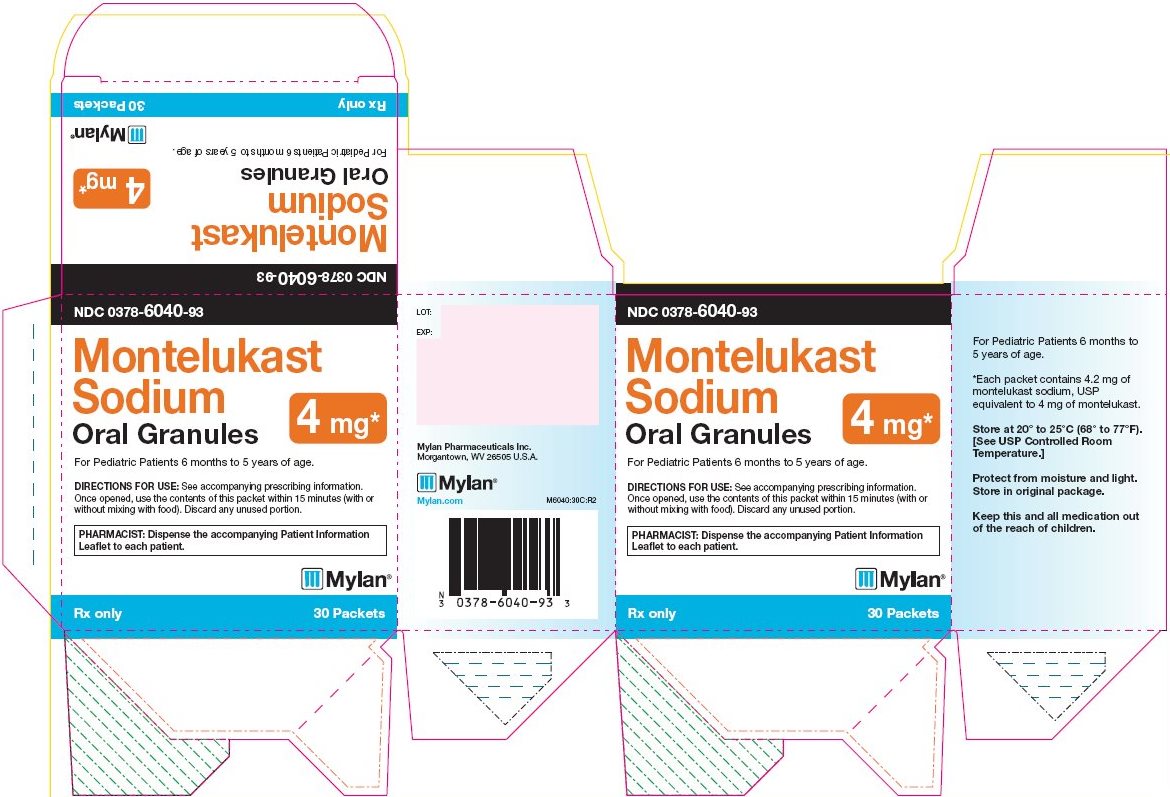 Montelukast Sodium Oral Granules 4 mg Carton Label