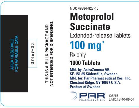 metoprolol succinage 100 mg 1000 tablets bottle label