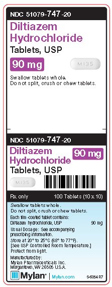 Diltiazem Hydrochloride 90 mg Tablets Unit Carton Label