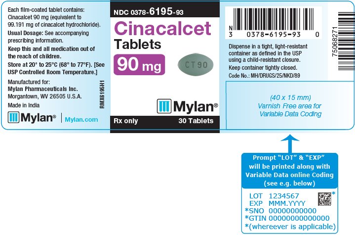 Cinacalcet Tablets 90 mg Bottle Label