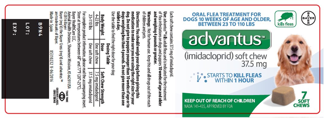 advantus™ (imidacloprid) soft chew 37.5 mg unit label
