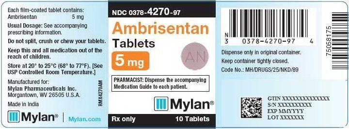 Ambrisentan Tablets 5 mg Bottle Label