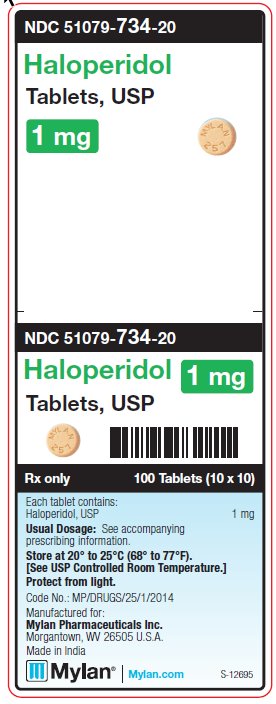 Haloperidol 1 mg Tablets Unit Carton Label