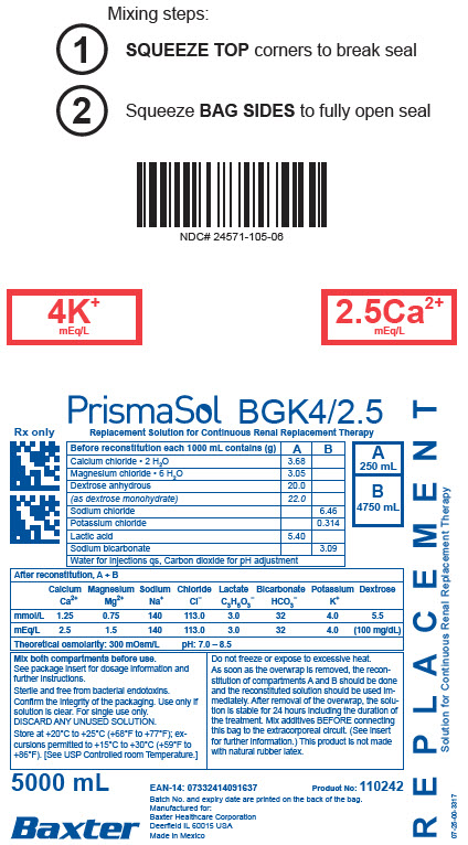 PrismaSol Representative Container Label BGK4/2.5