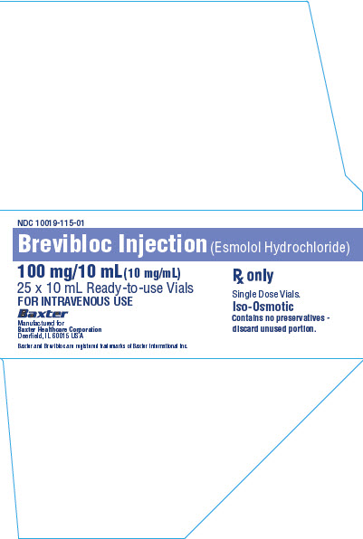 Representative Brevibloc Injection Container Label