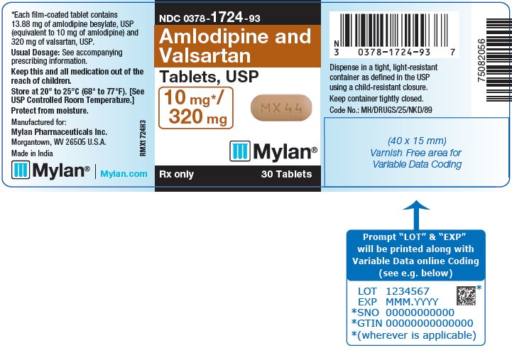 Amlodipine and Valsartan Tablets 10 mg/320 mg Bottle Label