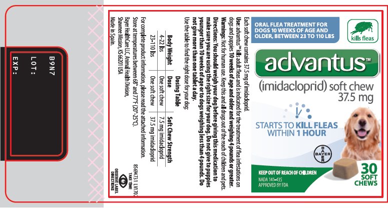 advantus™ (imidacloprid) soft chew 37.5 mg unit label