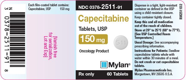 Capecitabine Tablets 150 mg Bottle Label