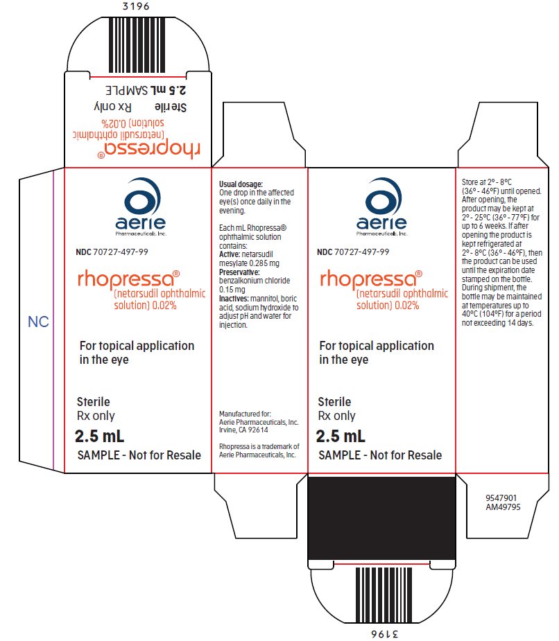 Rhopressa (netarsudil ophthalmic solution) 0.02% sample carton label