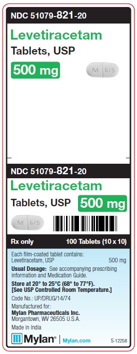 Levetiracetam 500 mg Tablets Unit Carton Label