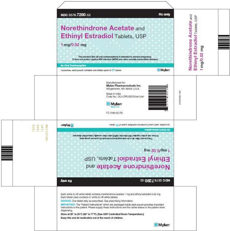 Norethindrone Acetate and Ethinyl Estradiol Tablets Label