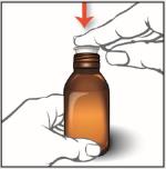 Note: Do not remove the bottle adapter from the bottle after it is inserted.