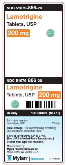 Lamotrigine 200 mg Tablets Unit Carton Label