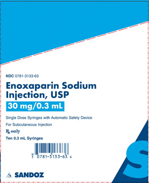 Enoxaparin Sodium 30 mg per 0.3 mL Syringe Carton