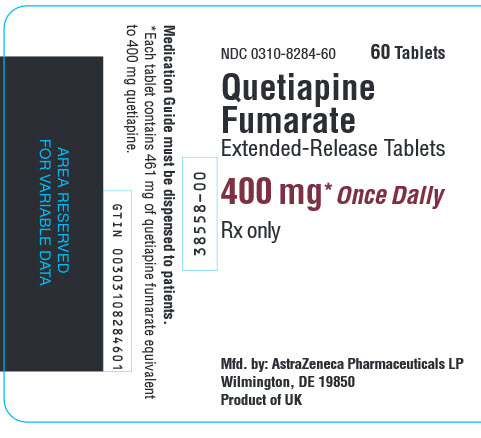Quetiapine Fumarate 400 mg 60 Count Label