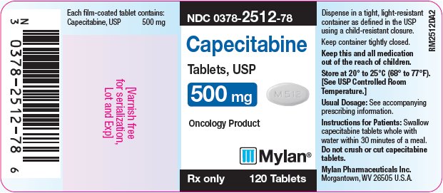 Capecitabine Tablets 500 mg Bottle Label