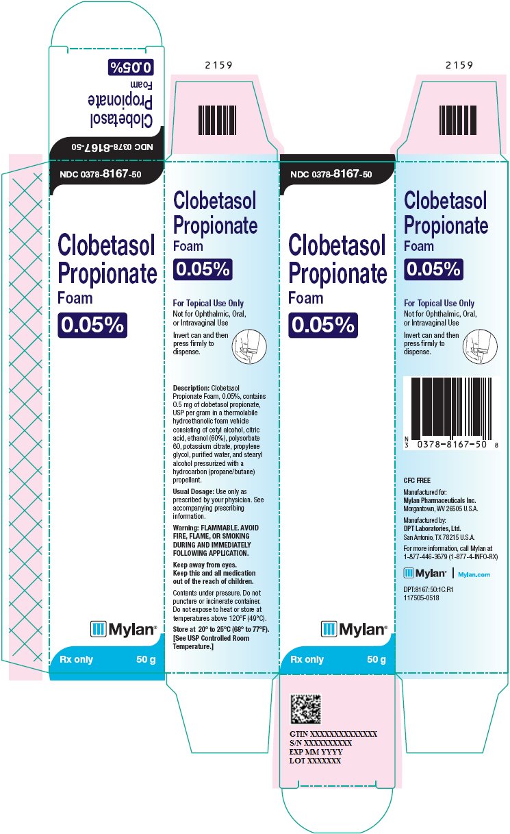 Clobetasol Propionate Foam 0.05% g Carton Label