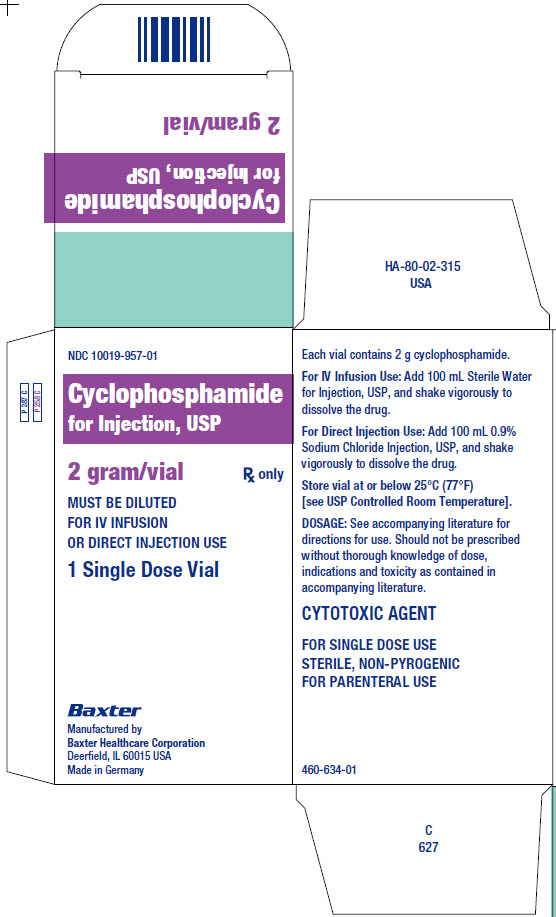 Cyclophosphamide Representative Baxter Carton Lbl 10019-957-01 panel 1