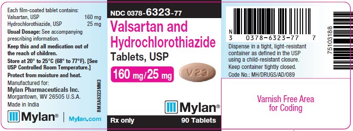 Valsartan and Hydrochlorothiazide Tablets 160 mg/25 mg Bottle Label