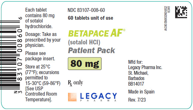 Principal Display Panel - 80 mg Betapace AF