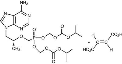 tenofovir disoproxil fumarate structural formula