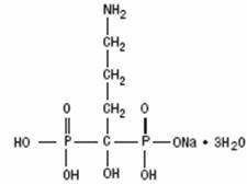 structural formula for alendronate sodium