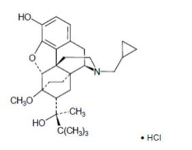 The following chemical structure for Buprenorphine HCl, USP has the molecular formula C29 H41 NO4 • HCl and the molecular weight is 504.10. It is a white or off-white crystalline powder, sparingly s