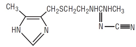 Structural formula for cimetidine
