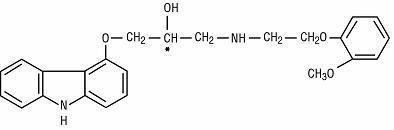 structural formula for carvedilol