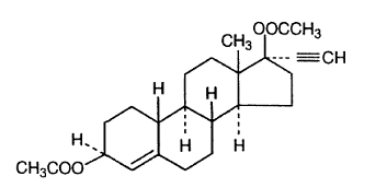 Ethynodiol Diacetate structural formula