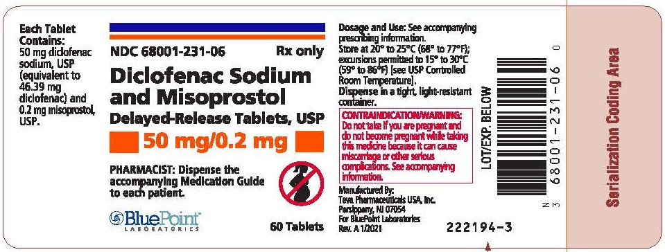 Label: Diclofenac Sodium and Misoprostol Deleayed Release Tablets USP 50 MG/0.2  mg