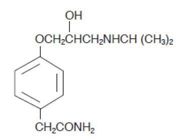 Structural formula of Antenolol