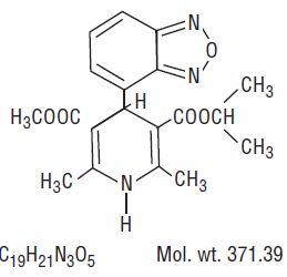 structural formula of isradipine