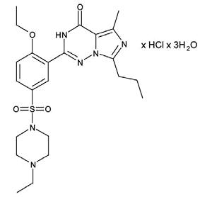 Structural formula for vardenafil hydrochloride