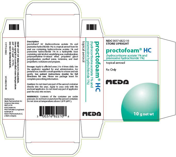 Proctofoam HC Topical Aerosol 10 g Carton Label