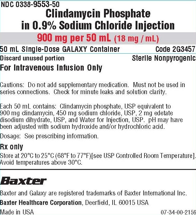 Clindamycin Phosphate in Sod. Chlor. container NDC 0338-9553-50 panel 1 of 2