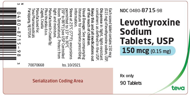 Label 150 mcg, 90 Tablets