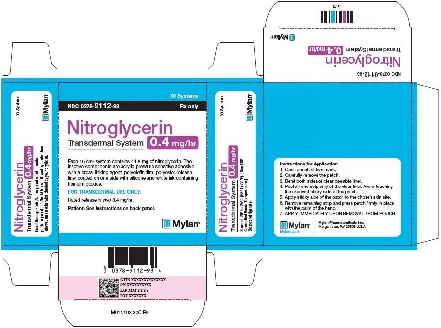 Nitroglycerin Transdermal System 0.4 mg/hr Carton