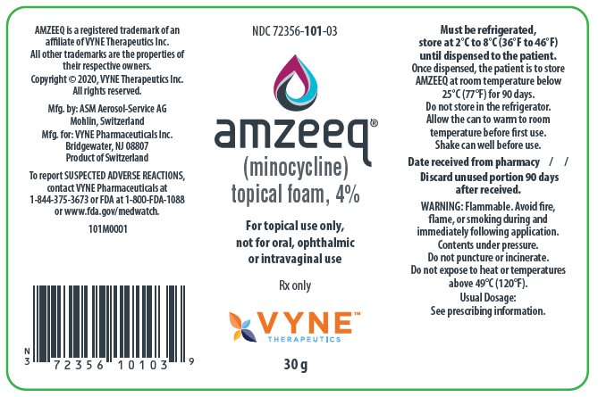 Amzeeq (minocycline) topical foam, 4% label