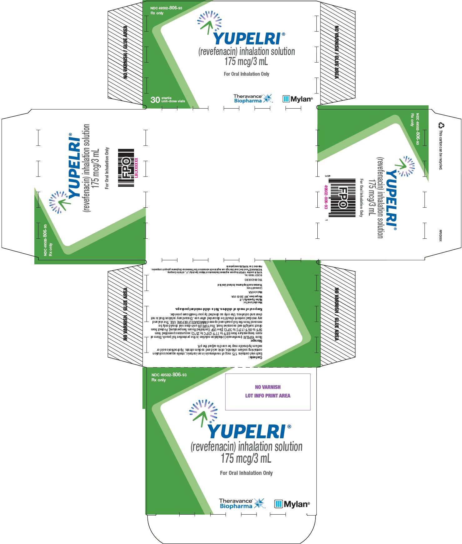 Yupelri Inhalation Solution 175 mcg/3 mL Carton Label