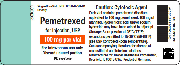 Pemetrexed Representative Container Label 0338-0720-01