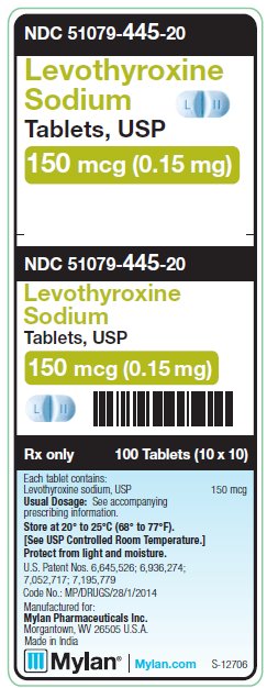Levothyroxine Sodium 150 mcg (0.15 mg) Tablets Unit Carton Label