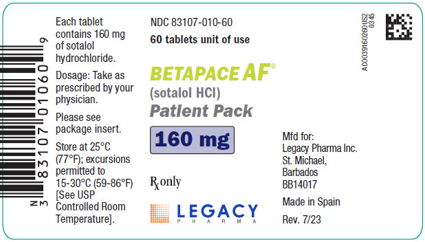 Principal Display Panel - 160 mg Betapace AF